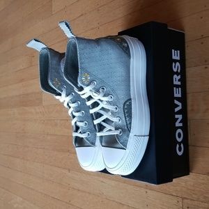 Converse Chuck Taylor All Star Lift Platform Autumn Embroidery Shoes. Size 5.5